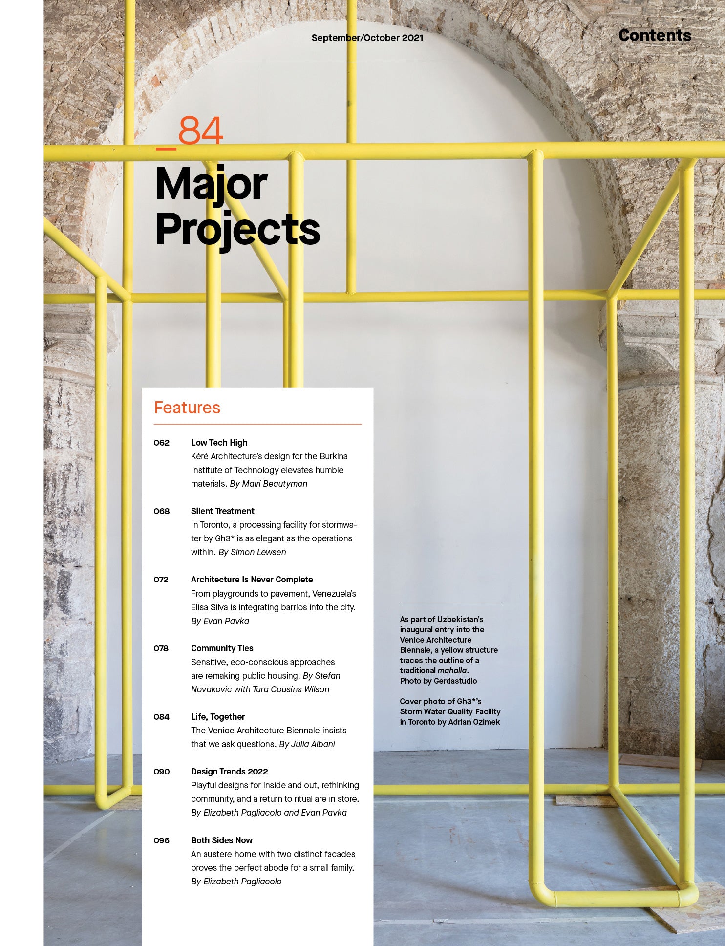 The Transformative Architecture Issue, September/October 2021