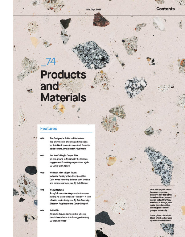 The Products and Materials Issue, Mar/Apr 2019 - Contents 1
