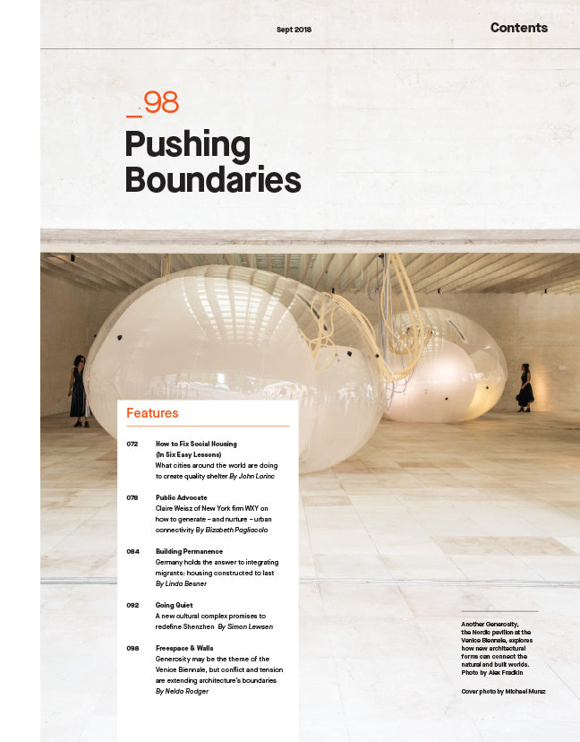 The Urbanism Issue, Sept 2018